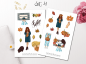 Preview: Autumn Girl Sticker Set